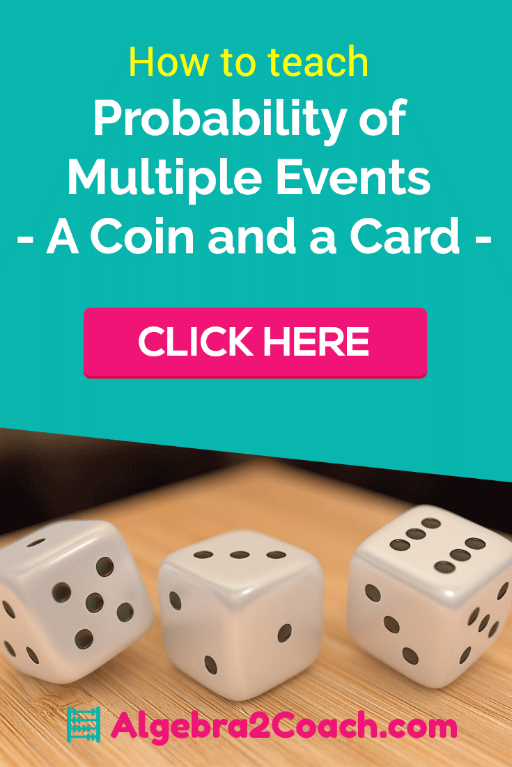 probability of multiple events a coin and a card - Pinterest
